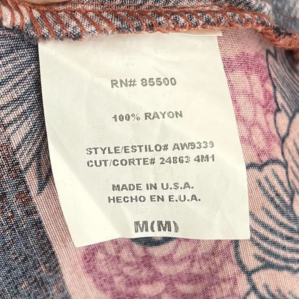 XOXO Jeans Y2K Vintage 90s Midi Skirt Womens Medium Floral Stripe Patchwork Boho - Picture 7 of 13